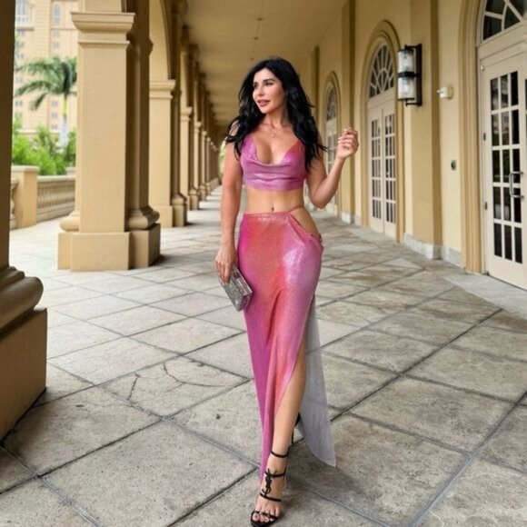 Lovers and Friends x Bridget Womens Cleo Top in Emberglow Multi Medium New Crop - Picture 12 of 13